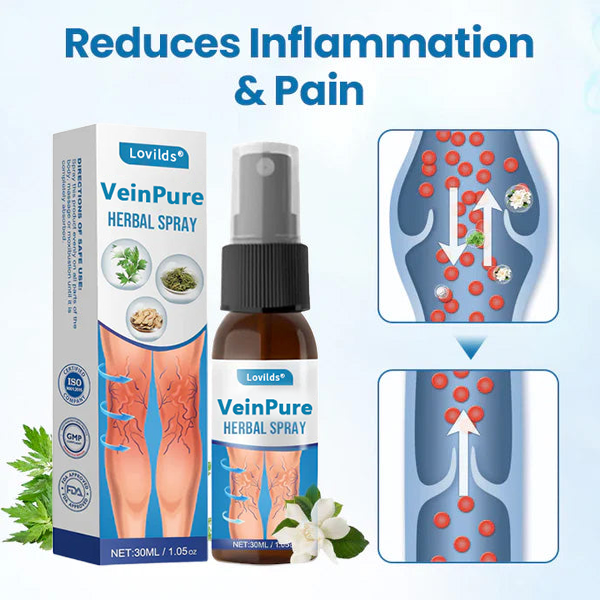 Lovilds® VeinPure Herbal Spray-✅ Clinically proven to eliminate varicose veins in just 7 days!