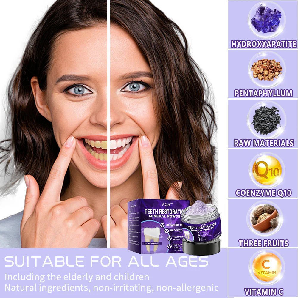 AQA™ Teeth Restoration Mineral Powder🦷 (🎁Flash Sale 🎁- Don’t Miss Out)