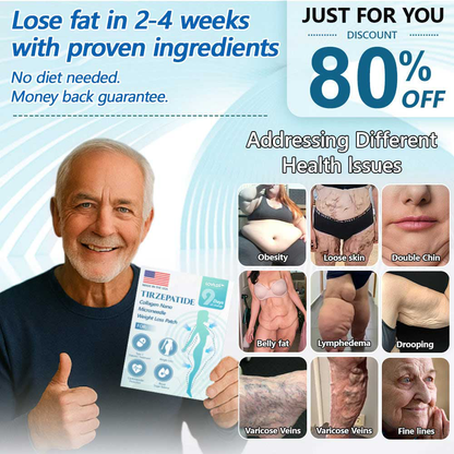 【Last Day Promotion 80% OFF🌟】🎃🎃LOVILDS™ SMGT-GLP-1 𝐓𝐢𝐫𝐳𝐞𝐩𝐚𝐭𝐢𝐝𝐞 & 𝐂𝐨𝐥𝐥𝐚𝐠𝐞𝐧 𝐍𝐚𝐧𝐨 𝐌𝐢𝐜𝐫𝐨𝐧𝐞𝐞𝐝𝐥𝐞 𝐖𝐞𝐢𝐠𝐡𝐭 𝐋𝐨𝐬𝐬 𝐏𝐚𝐭𝐜𝐡丨Targets Obesity, Loose Skin, High Blood Pressure, Diabetes, Fatty Liver, Joint Pain, Brain Fog, Low Energy, Body Aches, and More